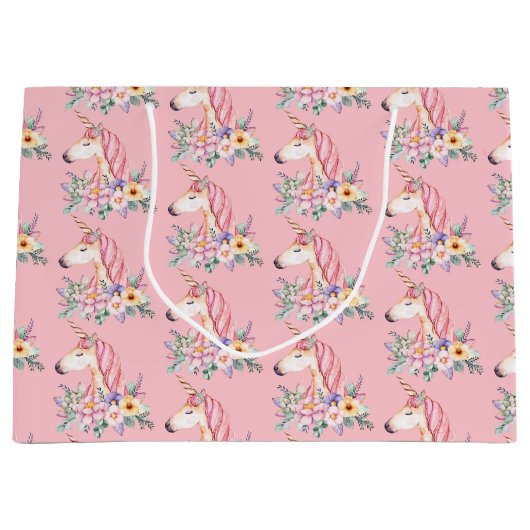 Grand Sac Cadeau Licorne (Devant)