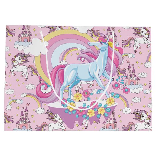 Grand Sac Cadeau Licornes Danseuses (Dos)