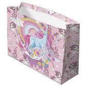 Grand Sac Cadeau Licornes Danseuses (Dos Angle)