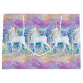 Grand Sac Cadeau Licornes d'aquarelle (Devant)