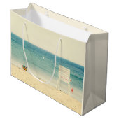 Grand Sac Cadeau Lifeguard Sandy Beach Scene (Devant Angle)