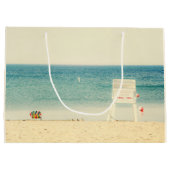 Grand Sac Cadeau Lifeguard Sandy Beach Scene (Dos)
