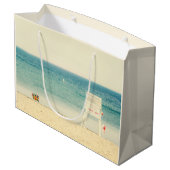 Grand Sac Cadeau Lifeguard Sandy Beach Scene (Dos Angle)