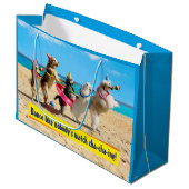 Grand Sac Cadeau Ligne Conga pour la fête des chiens (Devant Angle)