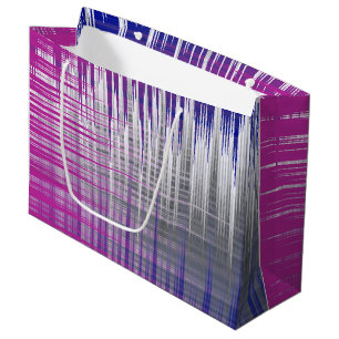 Grand Sac Cadeau lignes croisées