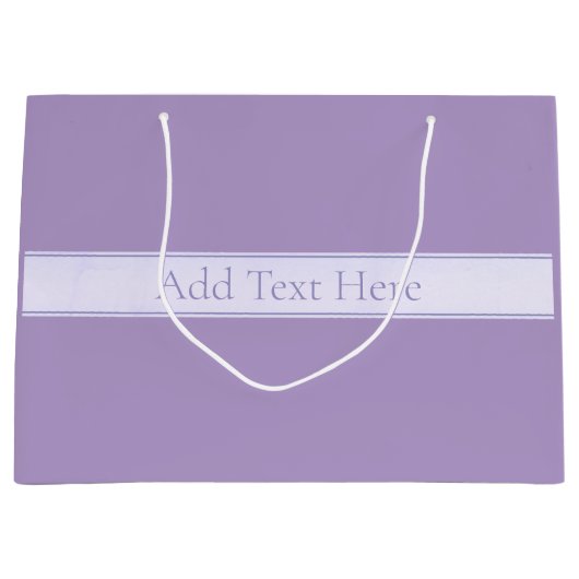 Grand Sac Cadeau Lila clair violet élégant personnalisable (Devant)