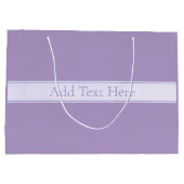 Grand Sac Cadeau Lila clair violet élégant personnalisable (Dos)