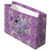 Grand Sac Cadeau Lilacs pourpres (Devant Angle)