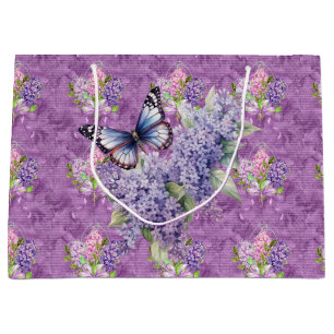 Grand Sac Cadeau Lilas violets
