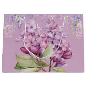 Grand Sac Cadeau Lilas Violets (Devant)