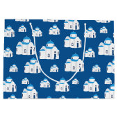 Grand Sac Cadeau L'île grecque Santorin Blue Dome (Dos)