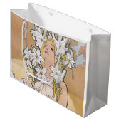 Grand Sac Cadeau Lily (Quatre Fleurs), Alphonse Mucha (Devant Angle)