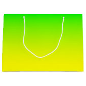 Grand Sac Cadeau Lime vert à jaune brillant Ombre (Devant)