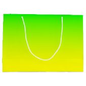 Grand Sac Cadeau Lime vert à jaune brillant Ombre (Dos)