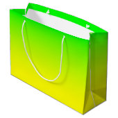 Grand Sac Cadeau Lime vert à jaune brillant Ombre (Dos Angle)