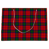 Grand Sac Cadeau Lindsay tartan rouge vert plaid (Devant)