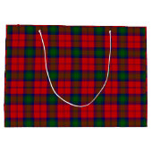 Grand Sac Cadeau Lindsay tartan rouge vert plaid (Dos)