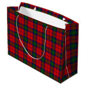Grand Sac Cadeau Lindsay tartan rouge vert plaid (Dos Angle)