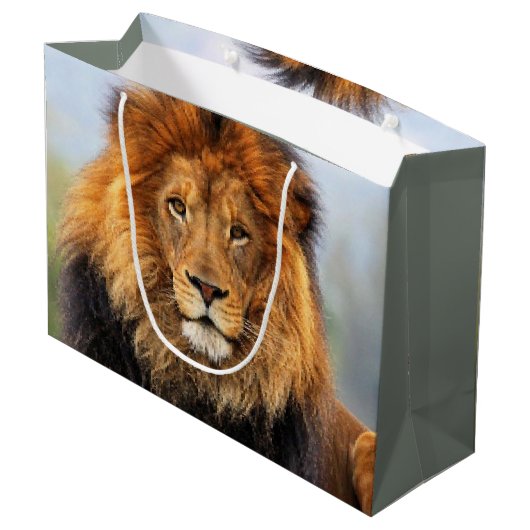 Grand Sac Cadeau Lion d'Afrique 1 (Dos Angle)