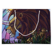 Grand Sac Cadeau Lion et petits (Devant)