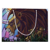 Grand Sac Cadeau Lion et petits (Dos)