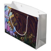 Grand Sac Cadeau Lion et petits (Dos Angle)