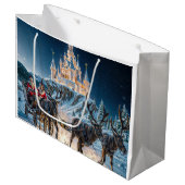 Grand Sac Cadeau Livraison du château magique de père Noël (Devant Angle)