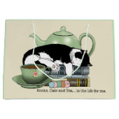 Grand Sac Cadeau Livres Cat Tea mignon (Devant)