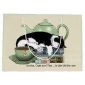 Grand Sac Cadeau Livres Cat Tea mignon (Dos)