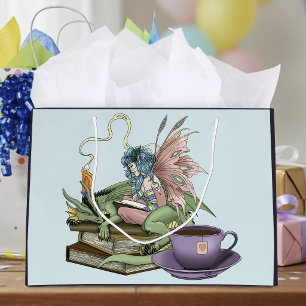 Grand Sac Cadeau Livres de thé de l'amitié de la fée dragon