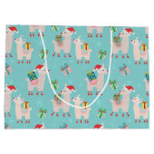 Grand Sac Cadeau Llamas de Noël (Dos)