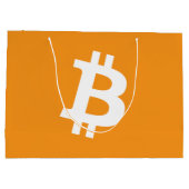 Grand Sac Cadeau Logo Bitcoin Cryptomonnaie (Dos)