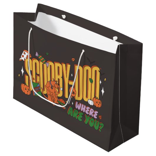 Grand Sac Cadeau Logo de collation Scooby-Doo Halloween (Devant Angle)