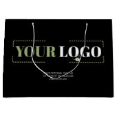 Grand Sac Cadeau Logo d'entreprise et promotion du texte personnali (Devant)