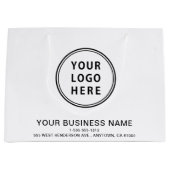 Grand Sac Cadeau Logo d'entreprise moderne (Devant)