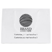 Grand Sac Cadeau Logo d'entreprise moderne sur mesure (Devant)
