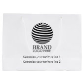 Grand Sac Cadeau Logo d'entreprise moderne sur mesure (Dos)