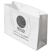 Grand Sac Cadeau Logo d'entreprise moderne sur mesure (Dos Angle)