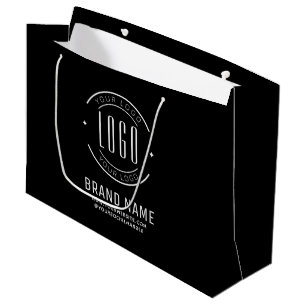 Grand Sac Cadeau Logo d'entreprise personnalisée moderne marque com