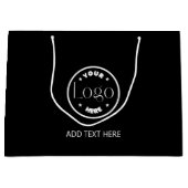 Grand Sac Cadeau Logo d'entreprise Professionnel | Code QR (Devant)