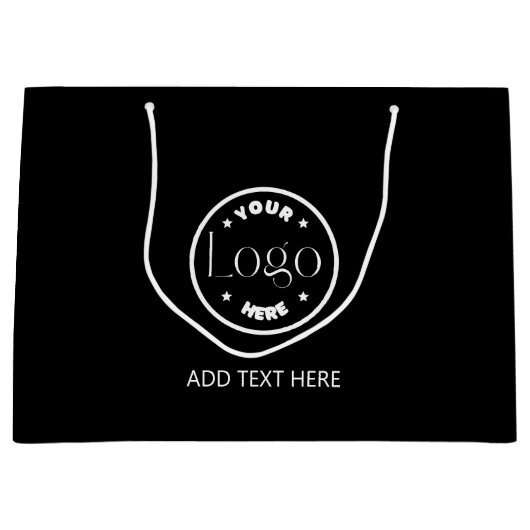 Grand Sac Cadeau Logo d'entreprise Professionnel | Code QR (Devant)