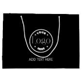 Grand Sac Cadeau Logo d'entreprise Professionnel | Code QR (Dos)