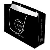 Grand Sac Cadeau Logo d'entreprise Professionnel | Code QR (Devant Angle)