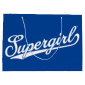 Grand Sac Cadeau Logo du nom étoilé Supergirl Baseball (Dos)