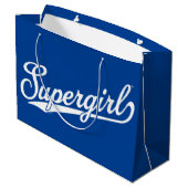 Grand Sac Cadeau Logo du nom étoilé Supergirl Baseball (Dos Angle)