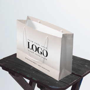 Grand Sac Cadeau Logo élégant et chic personnalisé avec dégradé de