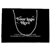 Grand Sac Cadeau Logo moderne Black Business Code QR (Dos)