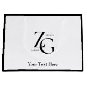 Grand Sac Cadeau Logo personnalisé d'entreprise moderne | Code QR M (Devant)