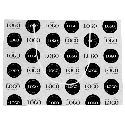 Grand Sac Cadeau Logo personnalisé en deux étapes et répétition de (Dos)