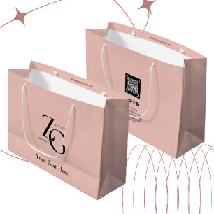 Grand Sac Cadeau Logo personnalisé tendance pour l'entreprise + Inf